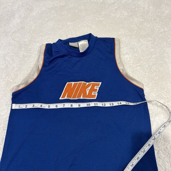 Vintage Nike Y2K Youth Blue Basketball Jersey Size M 10-12 2000s - Picture 4 of 6